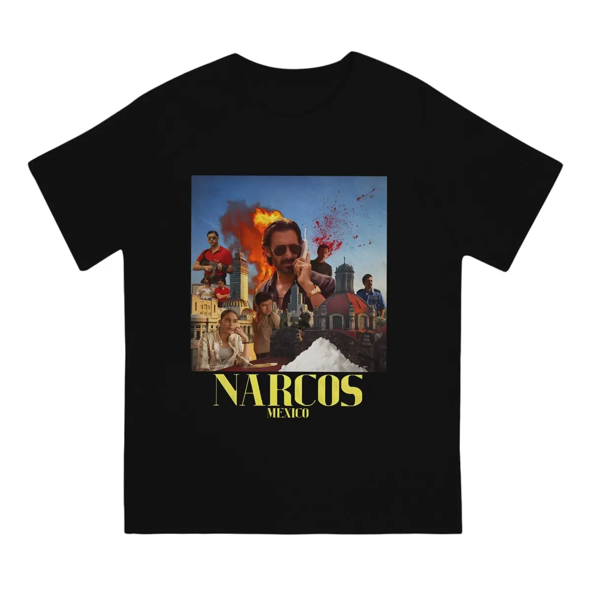 Poster Men TShirt Narcos Season O Neck Short Sleeve 100% Cotton T Shirt Humor High Quality Birthday Gifts image 2