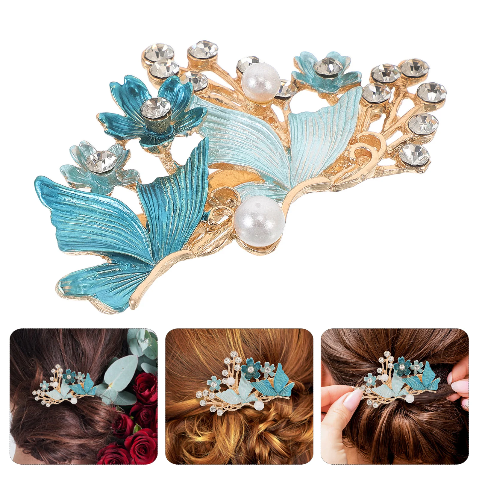 

Hair Clips Women Vintage Flower Hairpin for Colorful Floral Design Miss French