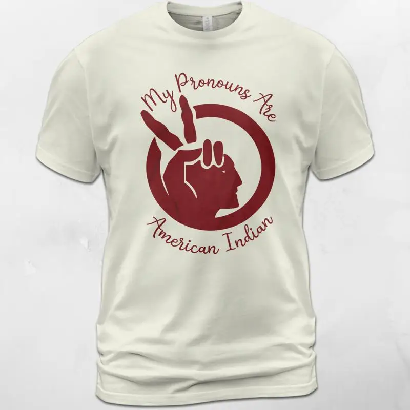 Футболка My Pronouns Are American Native Trending Meme Medicine Wheel
