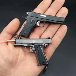 Mini KIMBER 1911 modelo de pistola en miniatura, llavero de aleación de carcasa de Metal, juguetes de regalo, No puede disparar, sin caja, negro, 1:3, nuevo