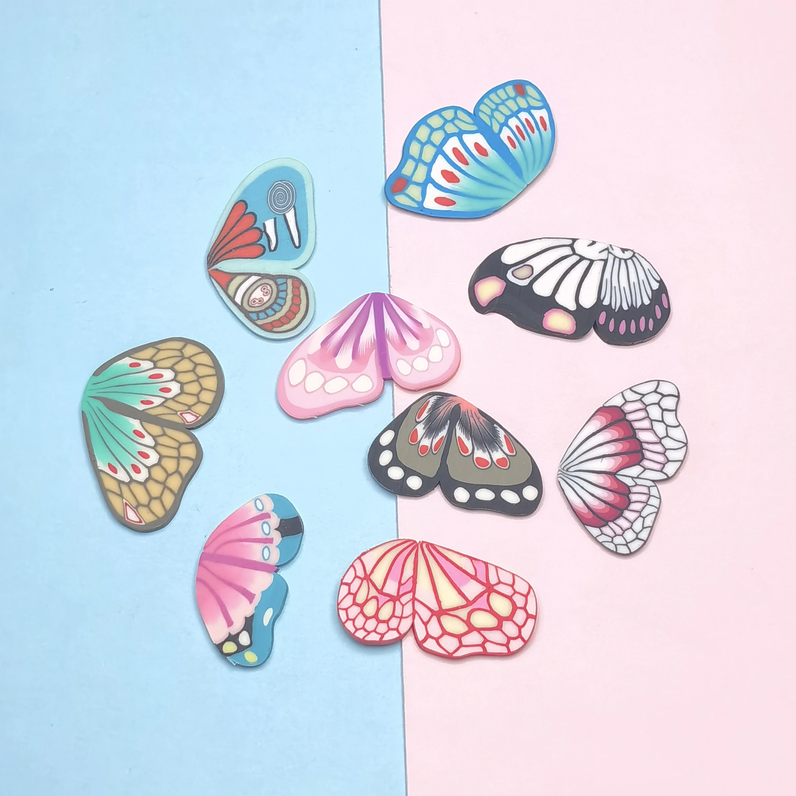 Butterfly Wings Slices Polymer Hot Clay Sprinkles for Crafts Making Nails Sticker DIY Slimes Filler Accessories