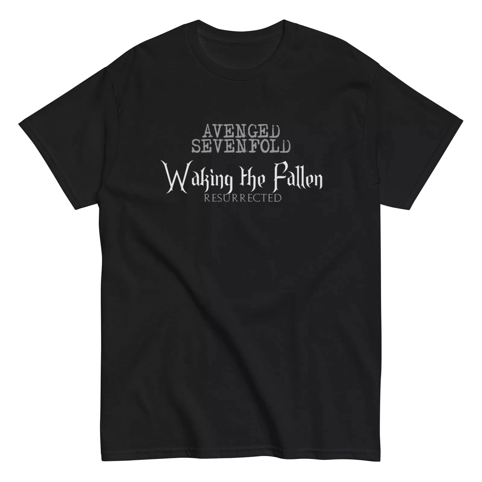 

Avenged Sevenfold Resurrected T-Shirt Graphic Short Sleeve Shirt Unisex Men Women Summer Men's T-Shirt Black Casual Cotton Tee