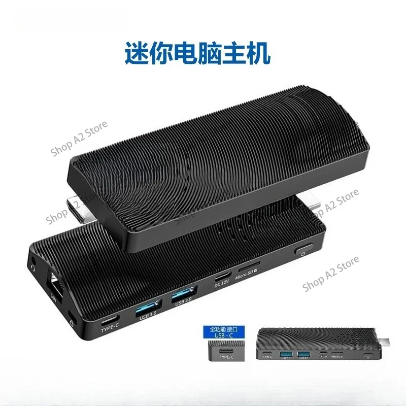 Mini PC Stick Windows 11, Portable 4K Mini Computer, Fanless Micro Host for Home Office Entertainment