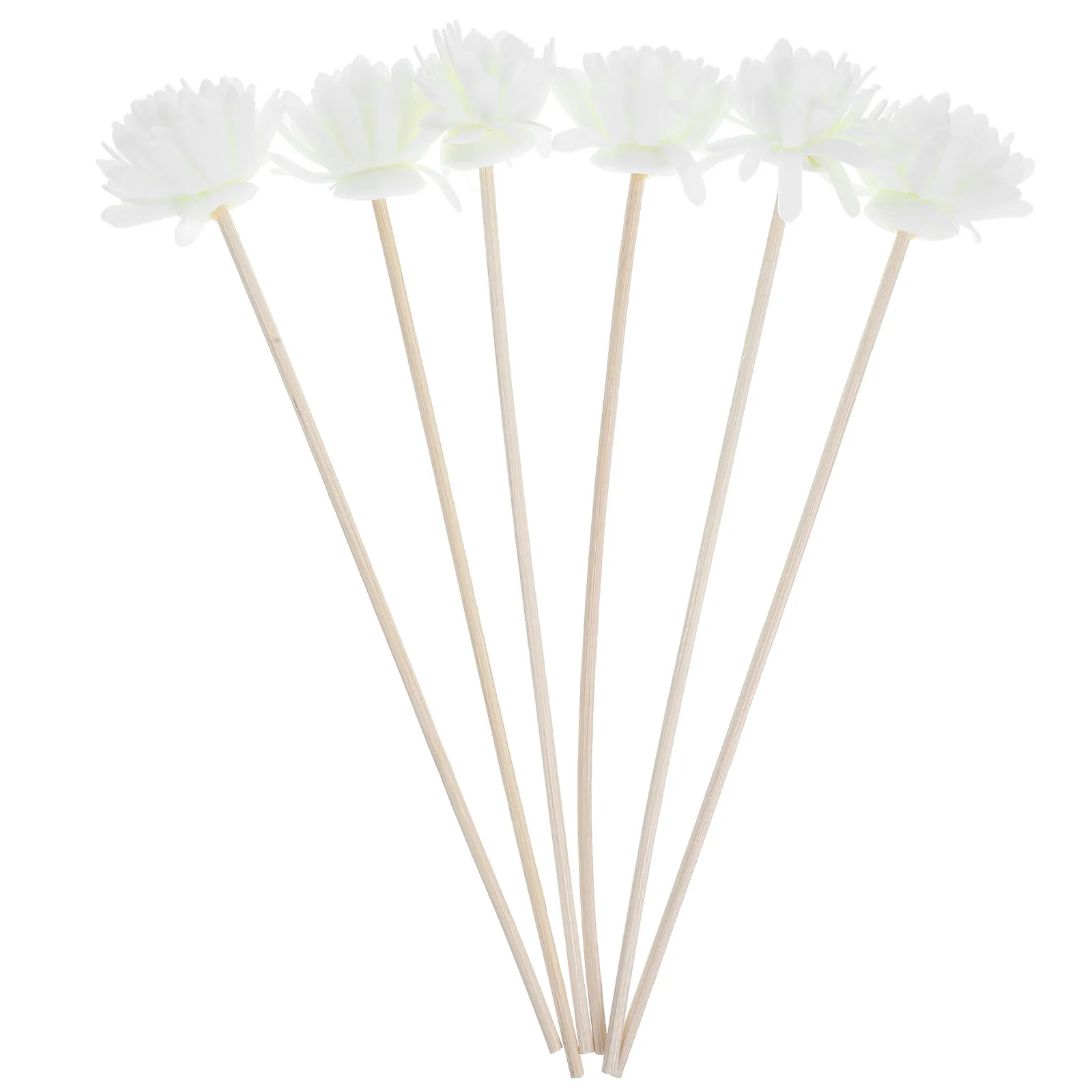 

Набор из 6 ароматических палочек для диффузора с искусственными хризантемами, деревянные палочки для ароматизации помещений