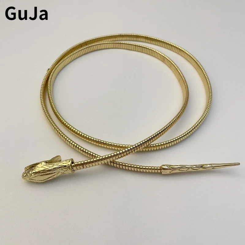 モダンジュエリーエレガントな気質ゴールドカラースネークチェーンウエスト女性ギフトネックレスアクセサリー 2 着用 2024 新しい