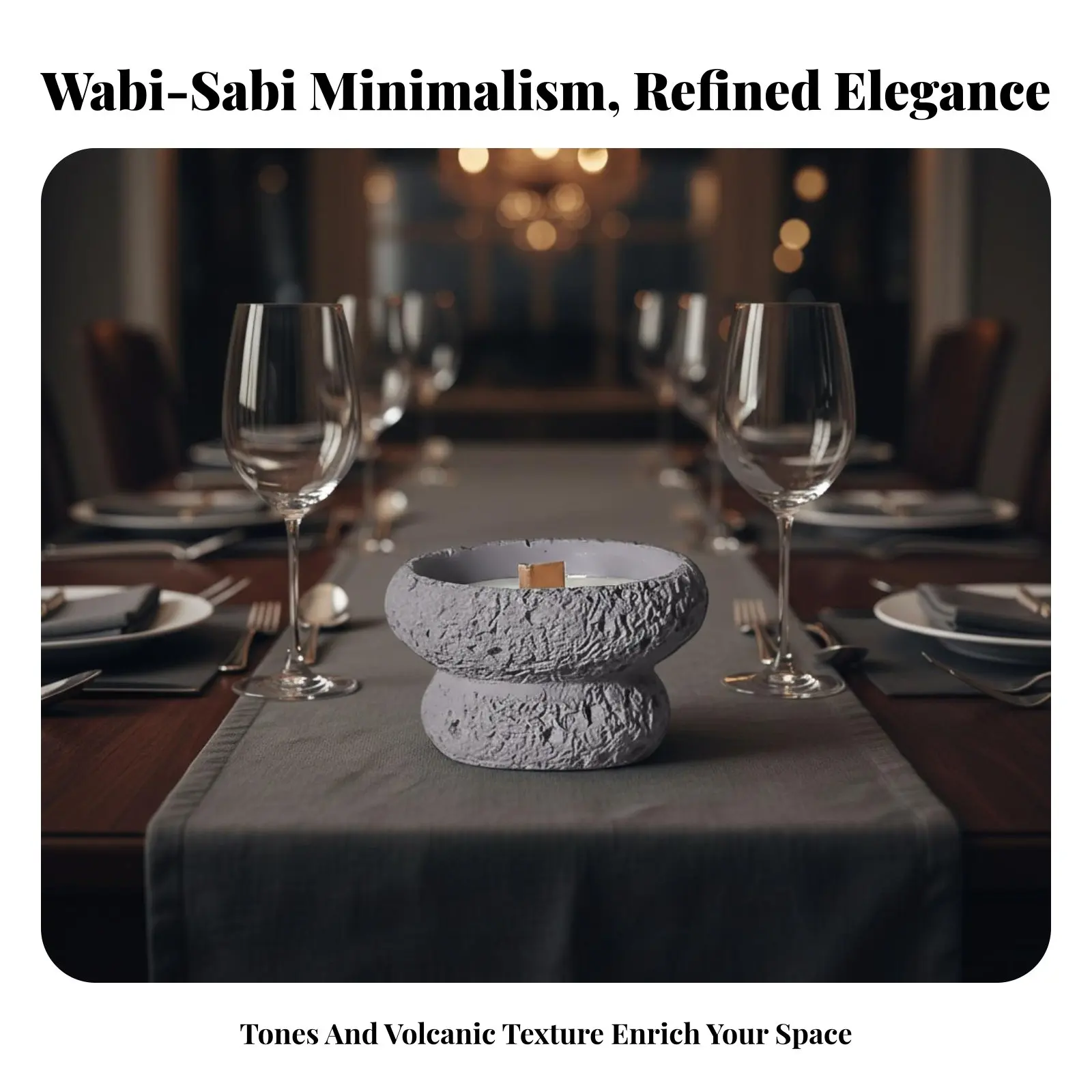 

Modern Cement Candle Holder, Meteorite Design, Scented Container, Minimalist Decor, Long-lasting Fragrance, Romantic Ambience