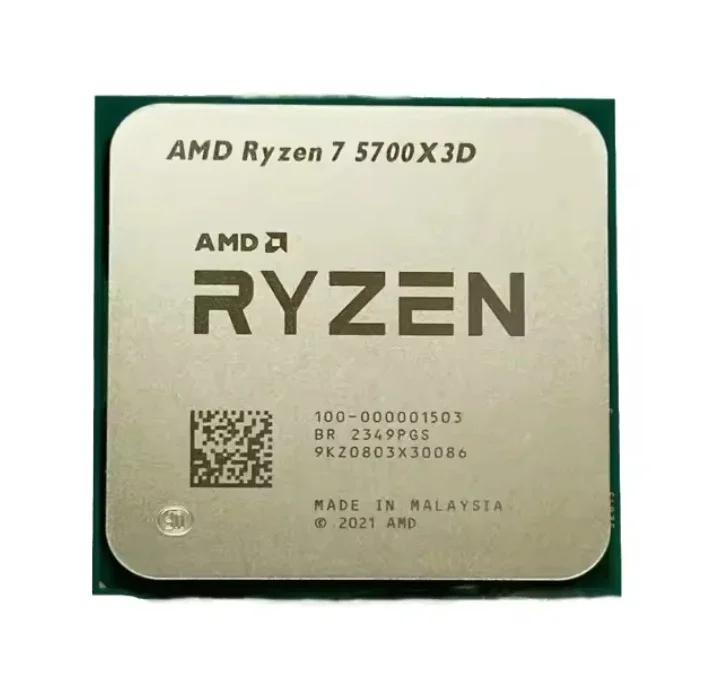 NEW For A-M-D R yzen 7 5700X3D R7 5700X3D 3.0 GHz 8-Core 16-Thread CPU Processor 7NM L3=96M 100-000001503 Socket AM4