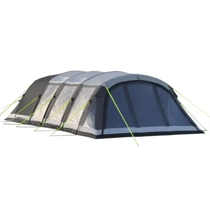 #￥Customized All Seasonal Waterproof Family Tunnel Tent Inflatable 8 Man Camping Tent With Awning