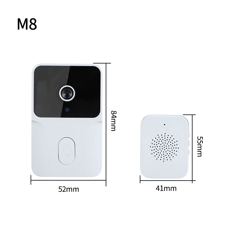 Smart tuyaapp one-way wake-up electronic visual doorbell remote video intercom system visitor reminder security protection