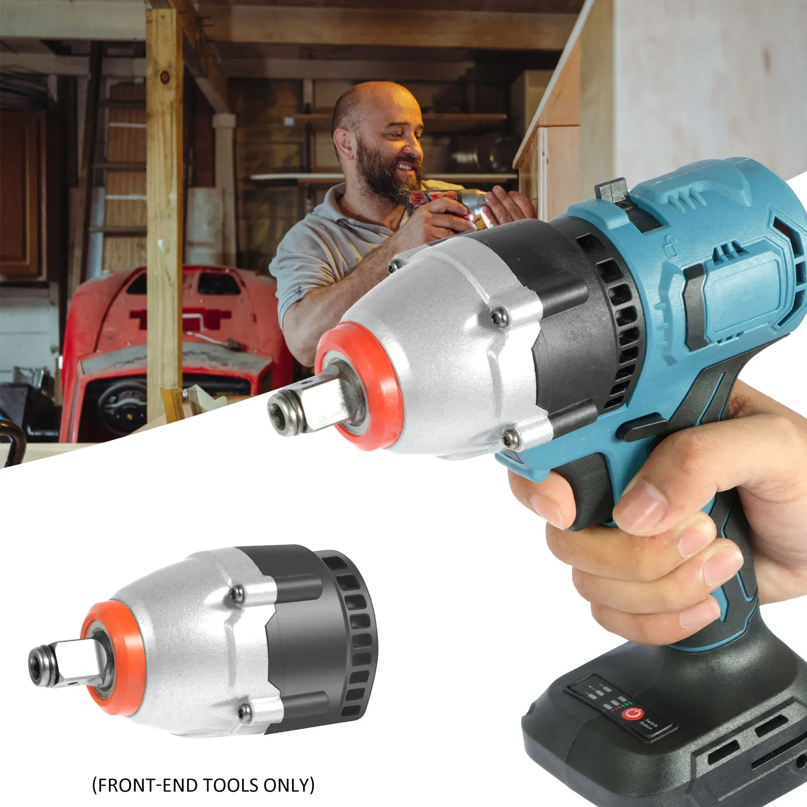 1/4Inch 1/2Inch Double Chuck Power Tool Accessories Impact Wrench Accessories High-Torque Electric Impact Drill Impact Wrench