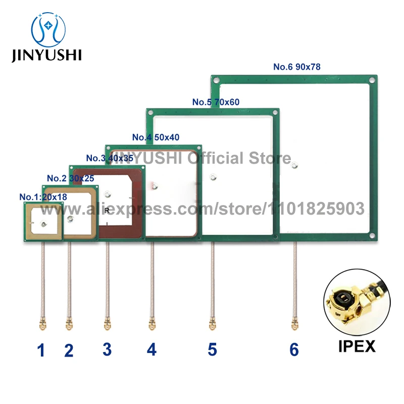 1Pcs 868Mhz 915Mhz RFID Ceramic Antenna Built-in Omnidirectional Handheld Antenna 868M 915M 12cm IPEX UFL IPX