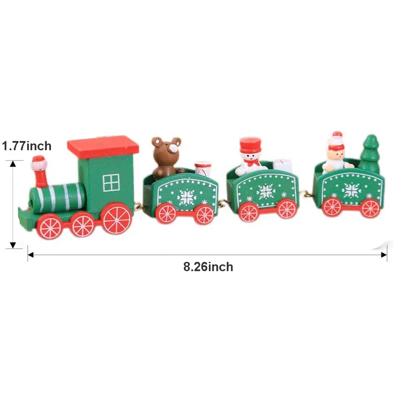 Christmas Wooden Mini Train Children Toys Xmas Pendant Ornaments Decorations 2021 Navidad New Year Gift 2025