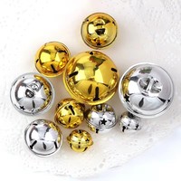 Jingle Bells 25/30/35/40/50mm Gold/Silver Christmas Tree Pendant Ornaments Decor for Christmas, Party & Festival Decorations