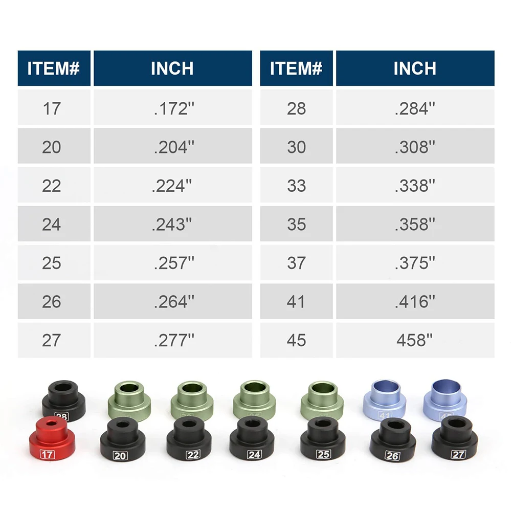 

Комплект из анодированного алюминия. Аксессуары для клапанов, как показано на рисунке. Вставки из анодированного алюминия. 14 сменных вставок. Алюминиевая конструкция 6061.