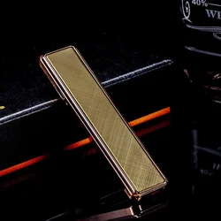 Creative Personality Slim and Lightweight USB Rechargeable Lighter Flameless Silent Windproof Cigarette Lighter Women's Lighter