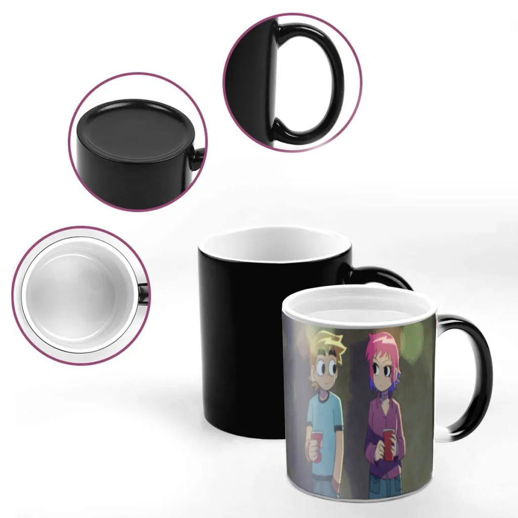 Anime Scott Pilgrim One Piece Coffee Mugs And Mug Creative Color Change Tea Cup Ceramic Milk Cups Novelty Gifts