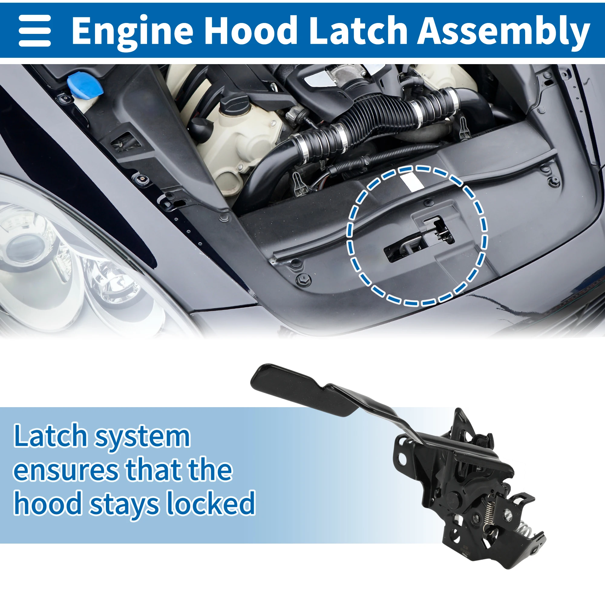 

Защелка капота UXCELL в сборе для Toyota RAV4 2014-2019 No 535100R040 1 шт.