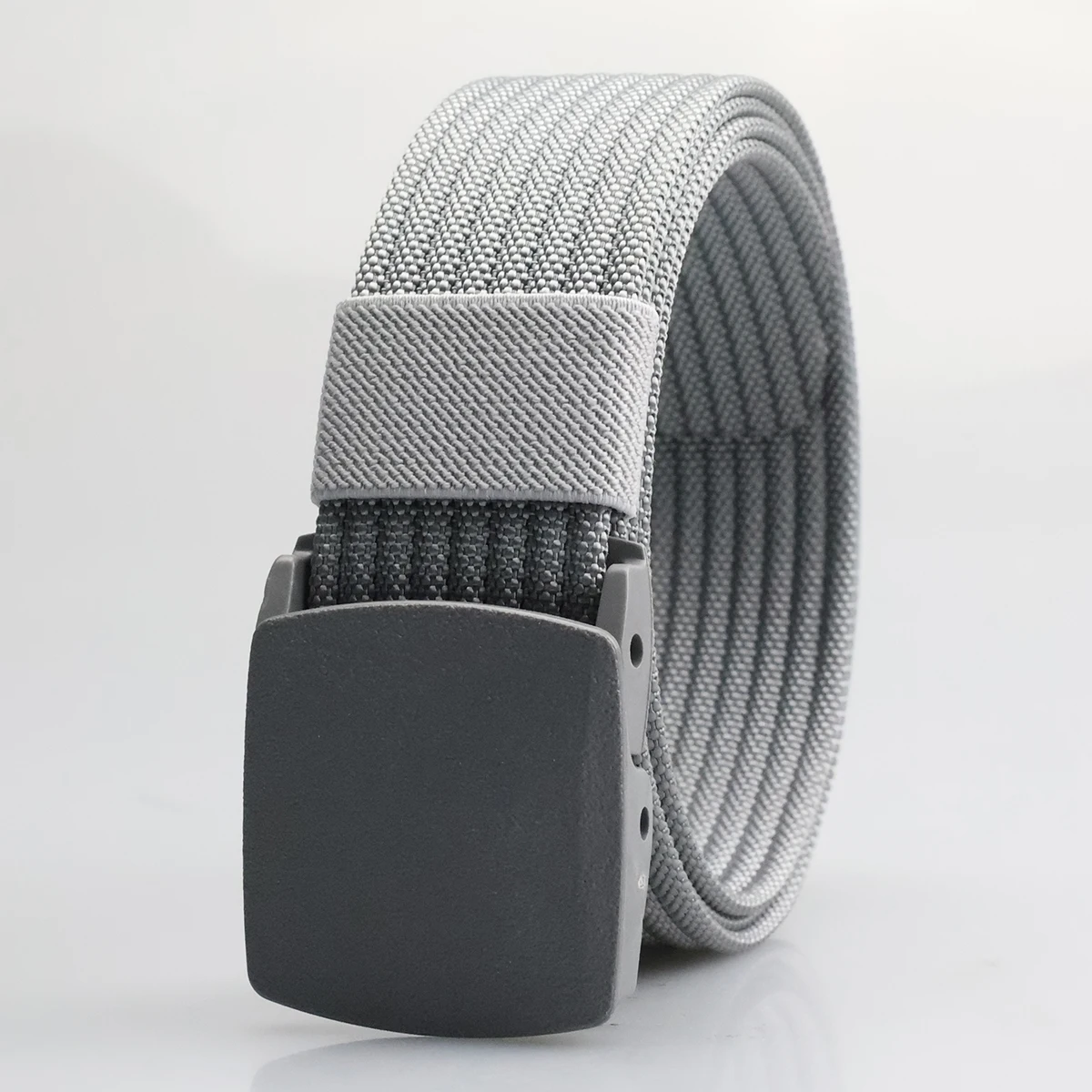 3.8cm Casual Striped Nylon Belt Metal-free Outdoor Sports Lightweight Canvas Belt Arbitrarily Cut