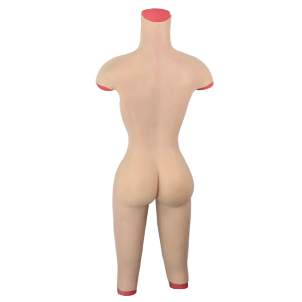 MUSIC POET Silicone Bodysuit Fake Pussy WIth Breast Forms Drag Queen Buttocks Pad Vagina For Transgender Crossdresser Big Boobs