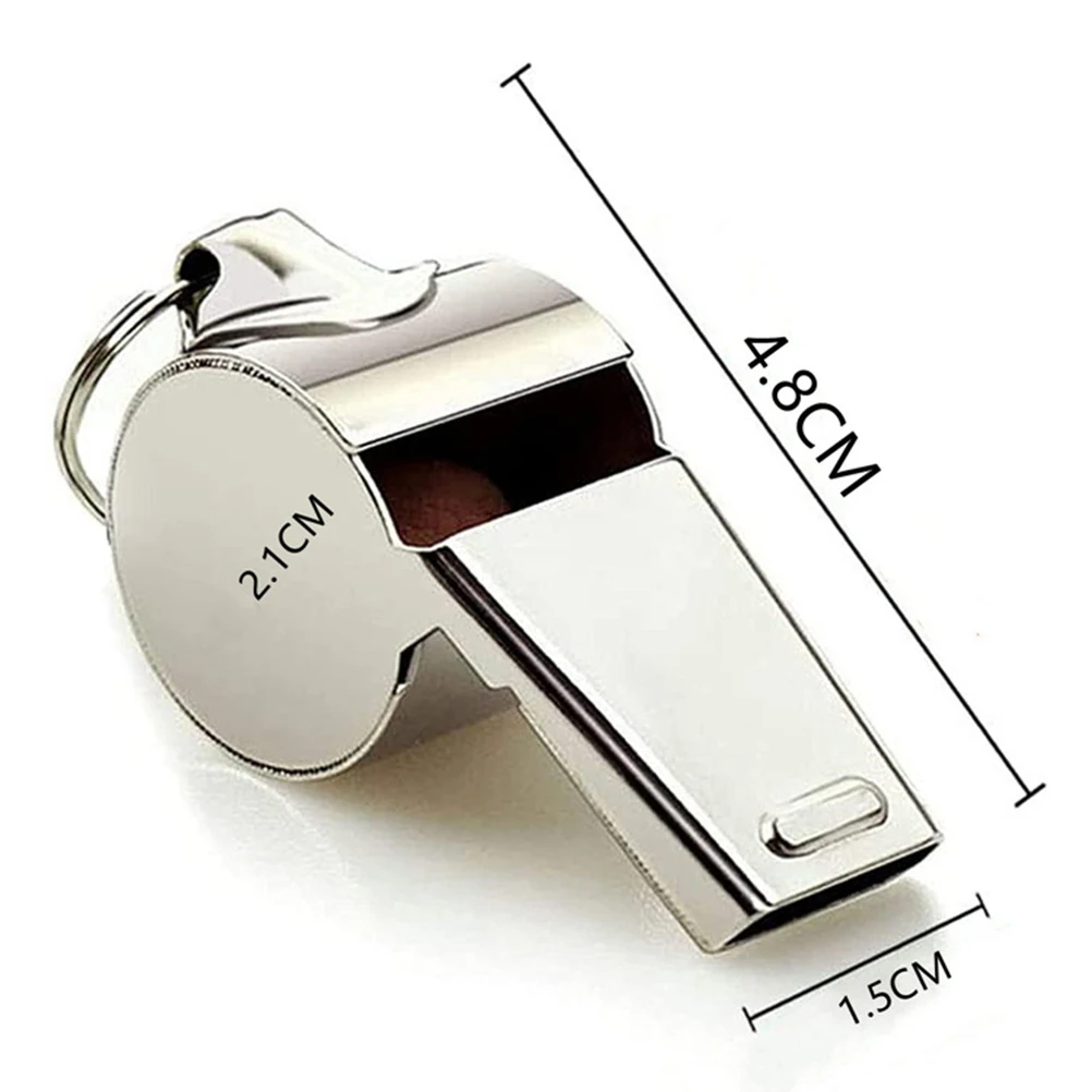 

3 Pcs Stainless Steel Whistle Metal Multifunctional Child Lanyard Loud Sound Cork Peas Referee Sports Race cheering