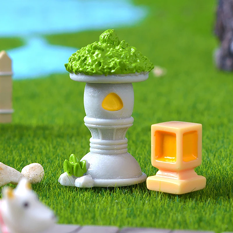 Simulated Architectural Rockery Stone Bench Resin Crafts Ornaments Miniature Landscape Ornament Home Desktop Decor