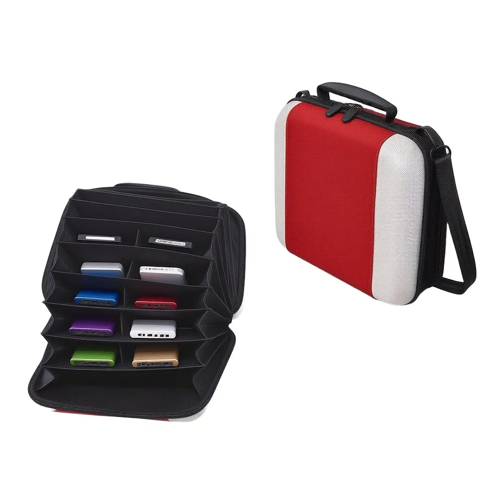 Multiple Portable Hard Drives Case (16-Slot)  Hard-Shell Large-capacity Storage Bag Organizer Accessories