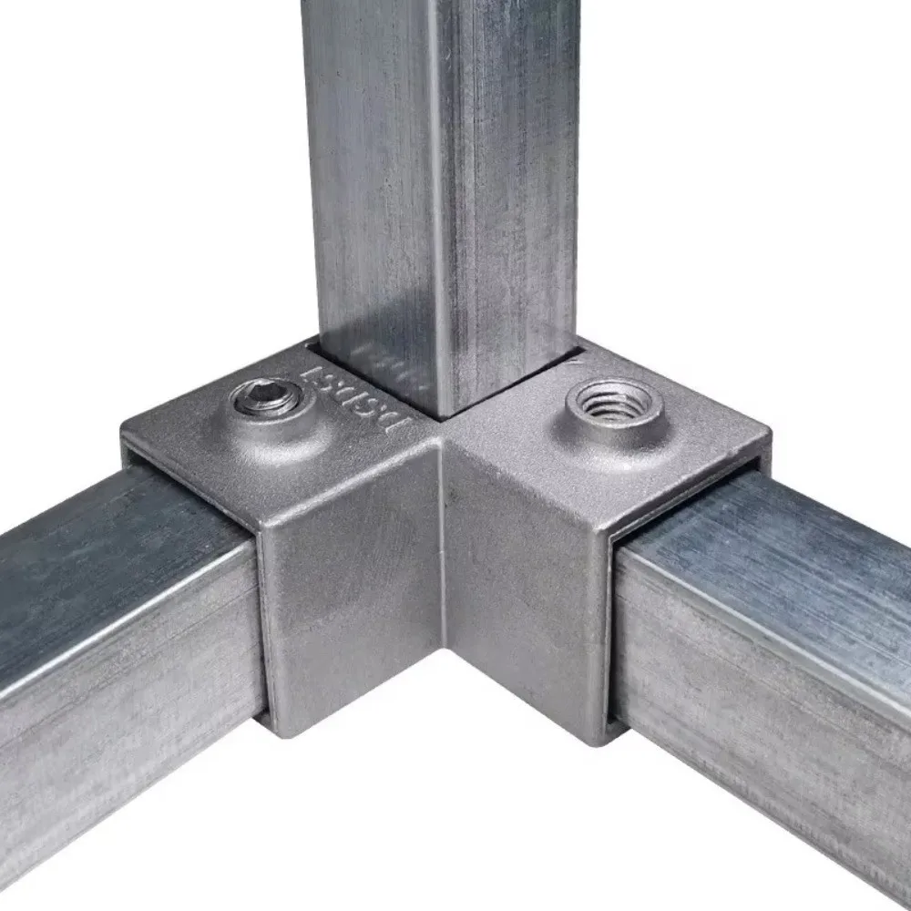 20x20mm Quadratrohr 30mmx30mm 25x25mm Dreiwege-Quadrat-Festrohrverbinder Zubehör für Aufbewahrungsregale