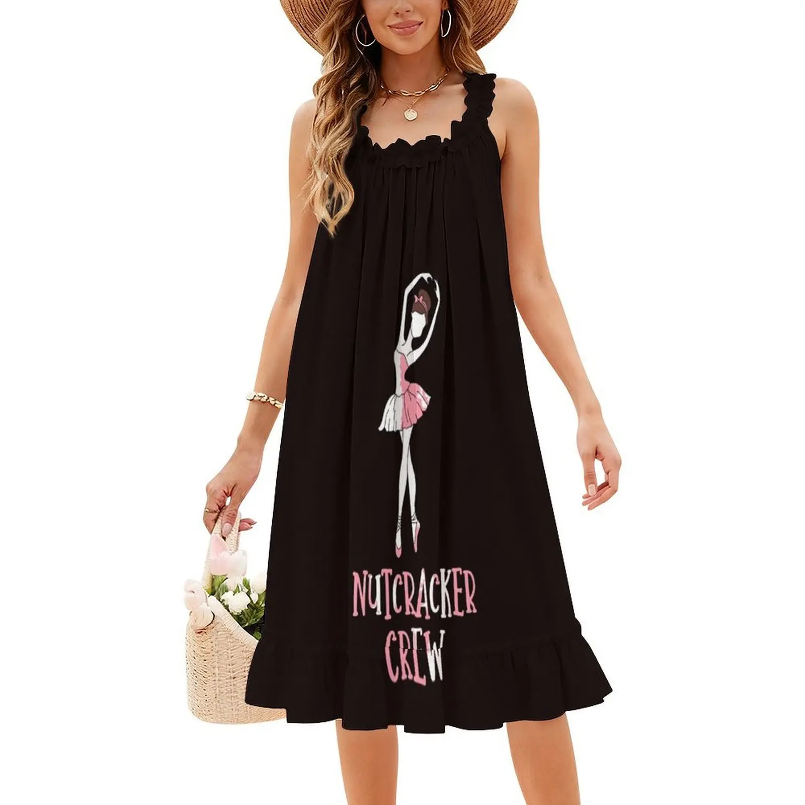 لطيف كسارة البندق الباليه الكورية نمط فستان كاجوال للنساء بسيط اليومية مكتب سيدة فساتين الباليه راقصة الباليه عاشق الباليه