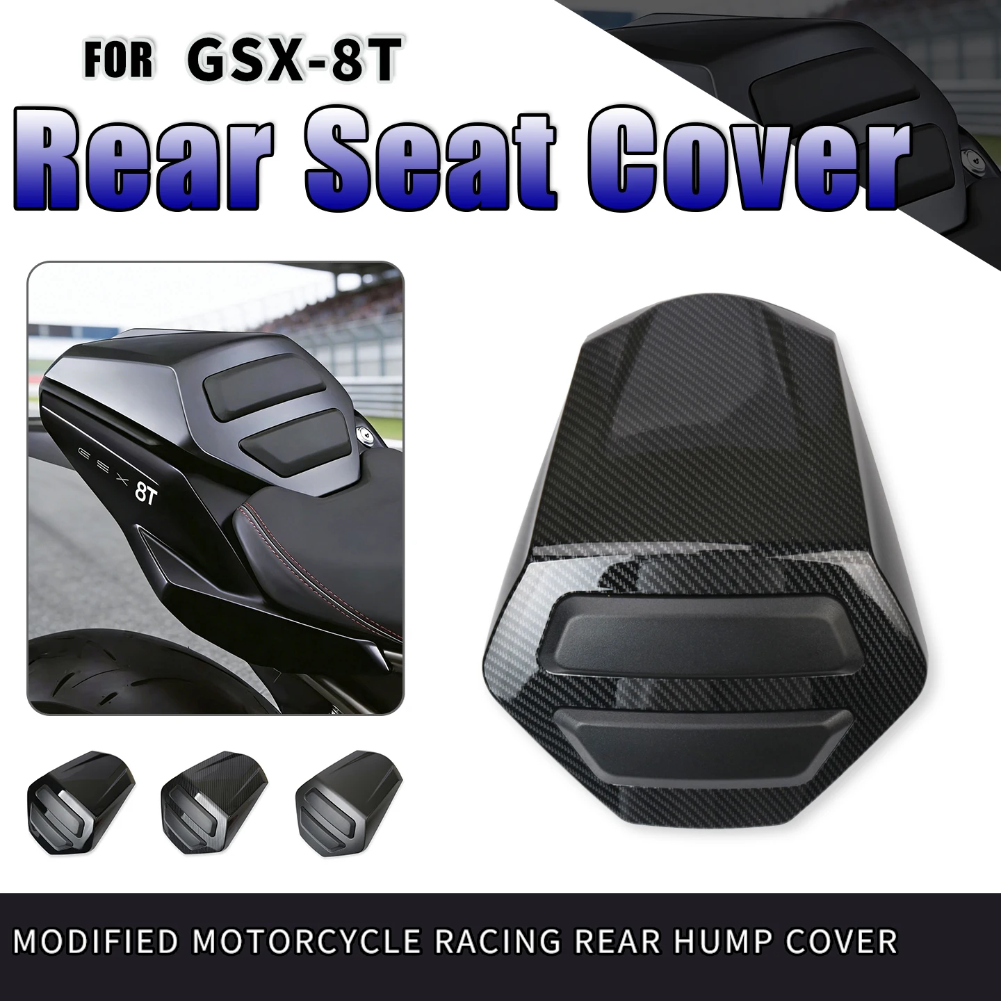 

For GSX-8T GSX-8TT GSX 8T 8TT Motorcycle Rear Hump Passenger Back Seat Cowl Fairing Cover Solo Seat Complete Seat Cover