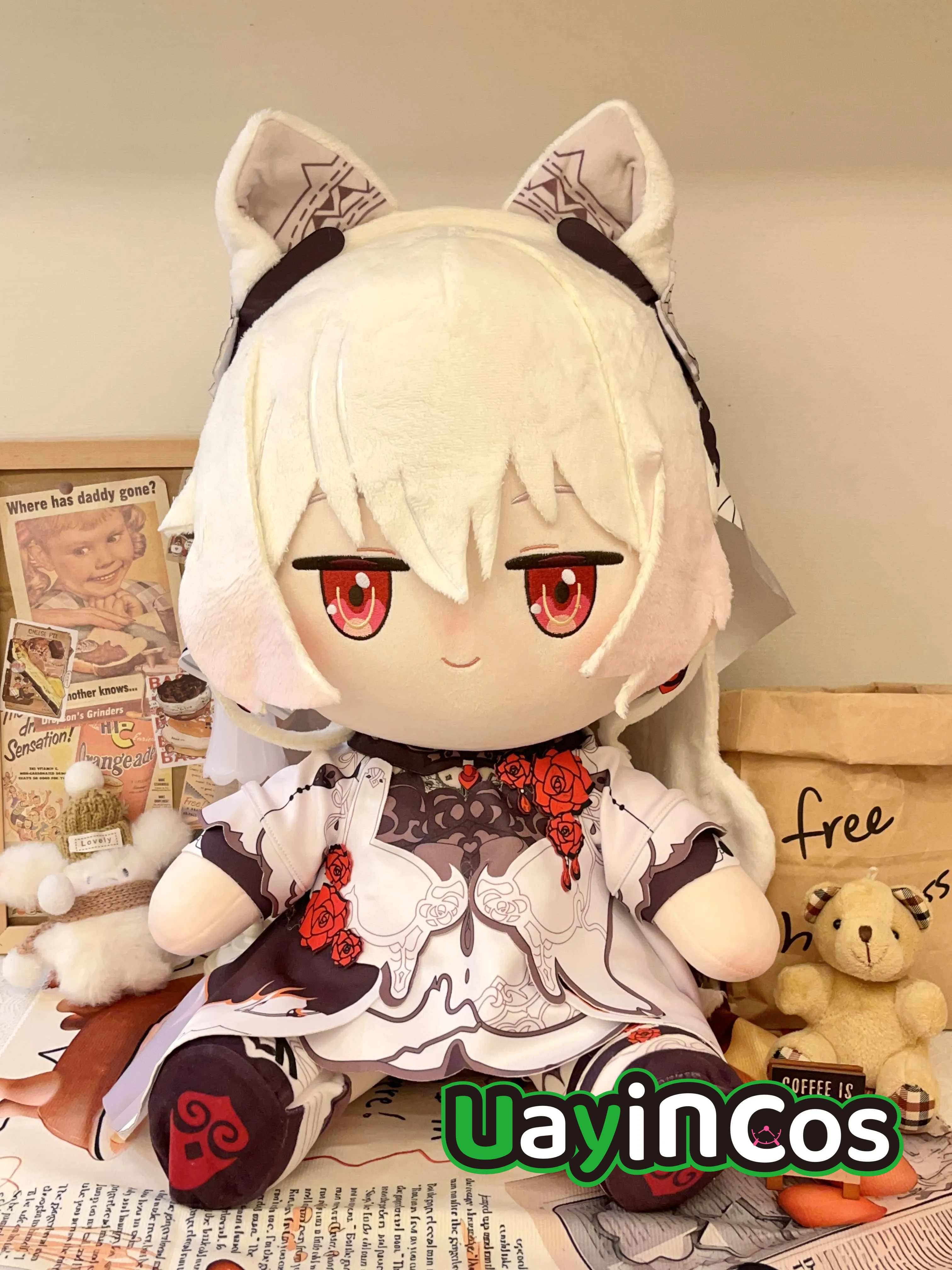 40cm Game Honkai Impact 3rd Theresa Apocalypse Stuffed Plushies Plush Cotton Doll Clothes Pillow Anime Figure Toy For Kids Gif