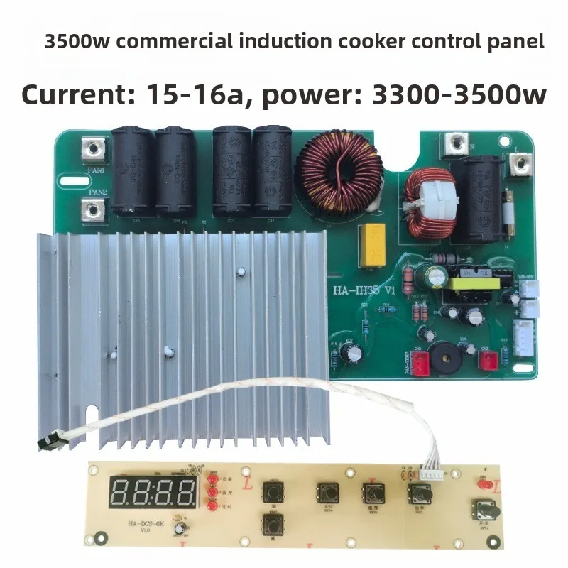 New 3500W real power commercial flat concave induction cooker main board button maintenance modification control board