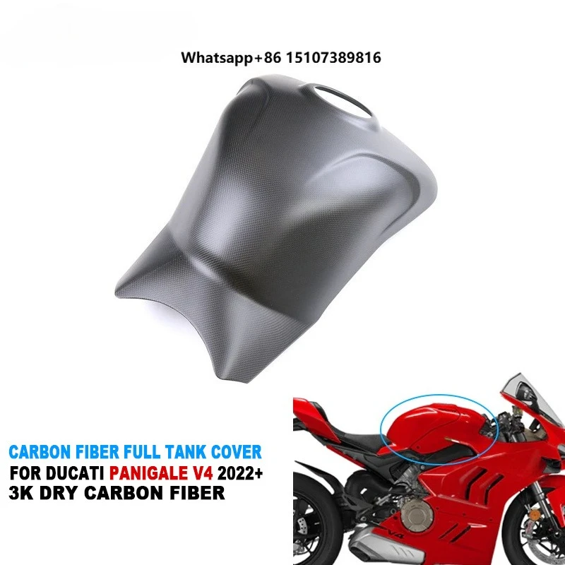 

Panigale V4 Motorcycle Body Fairing Accessories Real Carbon Fiber Full Tank Cover for Panigale V4 V4S V4R 2022+