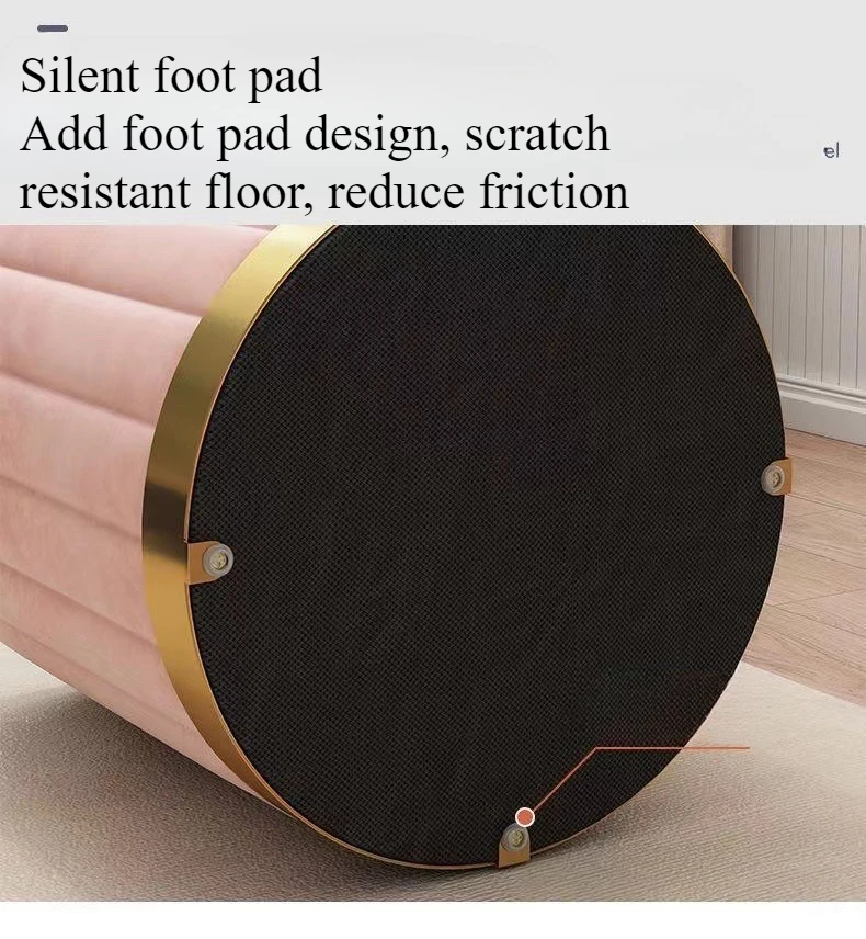 مقعد مكياج جديد خفيف فاخر كرسي مستدير لغرفة النوم على الإنترنت مقعد تخزين المشاهير مقعد أريكة مقعد مضمد كرسي مكياج #5