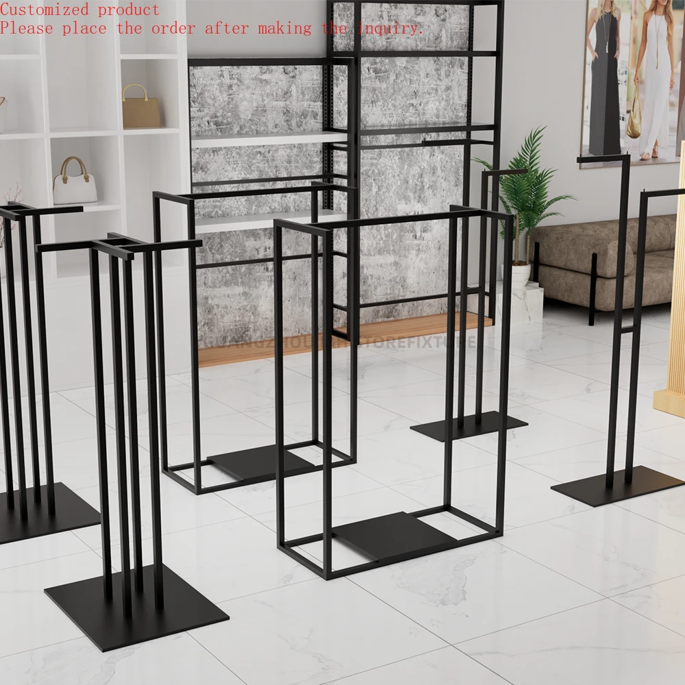

Wholesale Price Sport Shop Display Rack Men's Clothing Display Stand Metal Marble Display Shelf