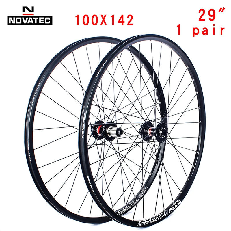 Novatec 26/27.5/29 inch mountainbike wielset D041/D442 15X100/110 12X142/148 7-11 speed 32H schijfrem Thru MTB fietswiel