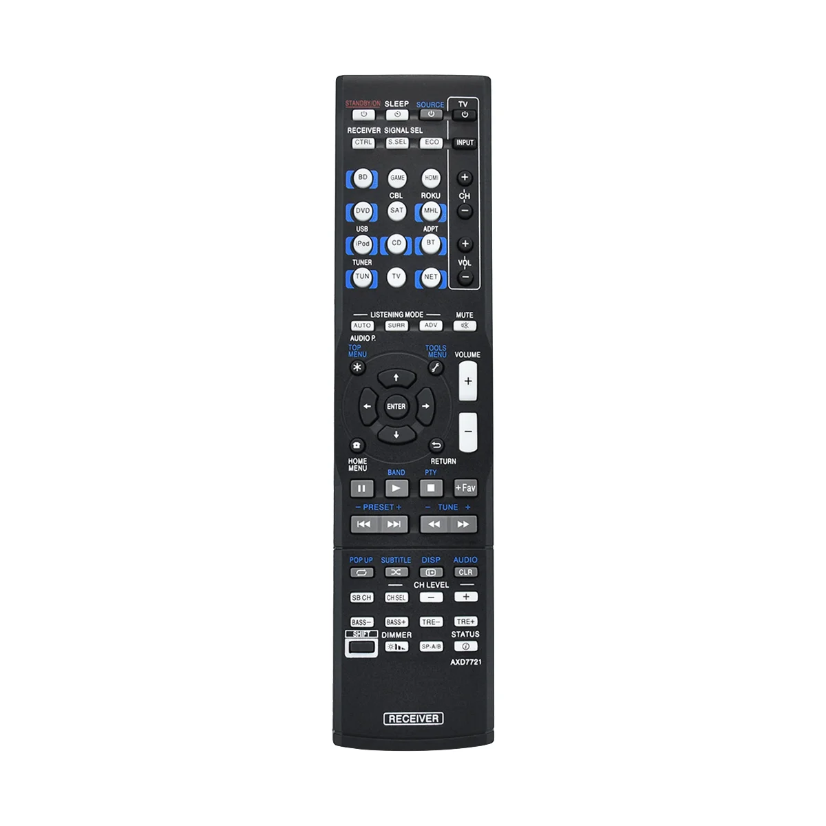 

AXD7721 Remote Ccontrol for Pioneer AV Receiver VSX-45 VSX-44 VSX-454 VSX-824 VSX-830 VSX-830-K VSX-1024 VSX-1029