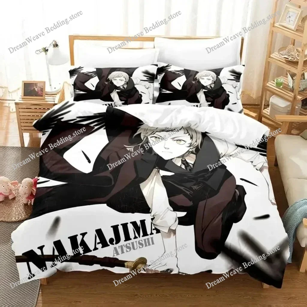 

Home Textile Cartoons Dazai Bungo Stray Dogs Cover Duvet Cover Pillow Case Boy Girl Polyester Bedding Set King Queen Twin Size