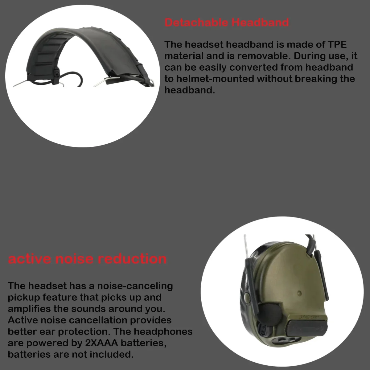 TS TAC-SKY COMTA V XPI Tactical Electronic Shooting Earmuffs Outdoor Hearing Protection Silicone Version C5 Headset