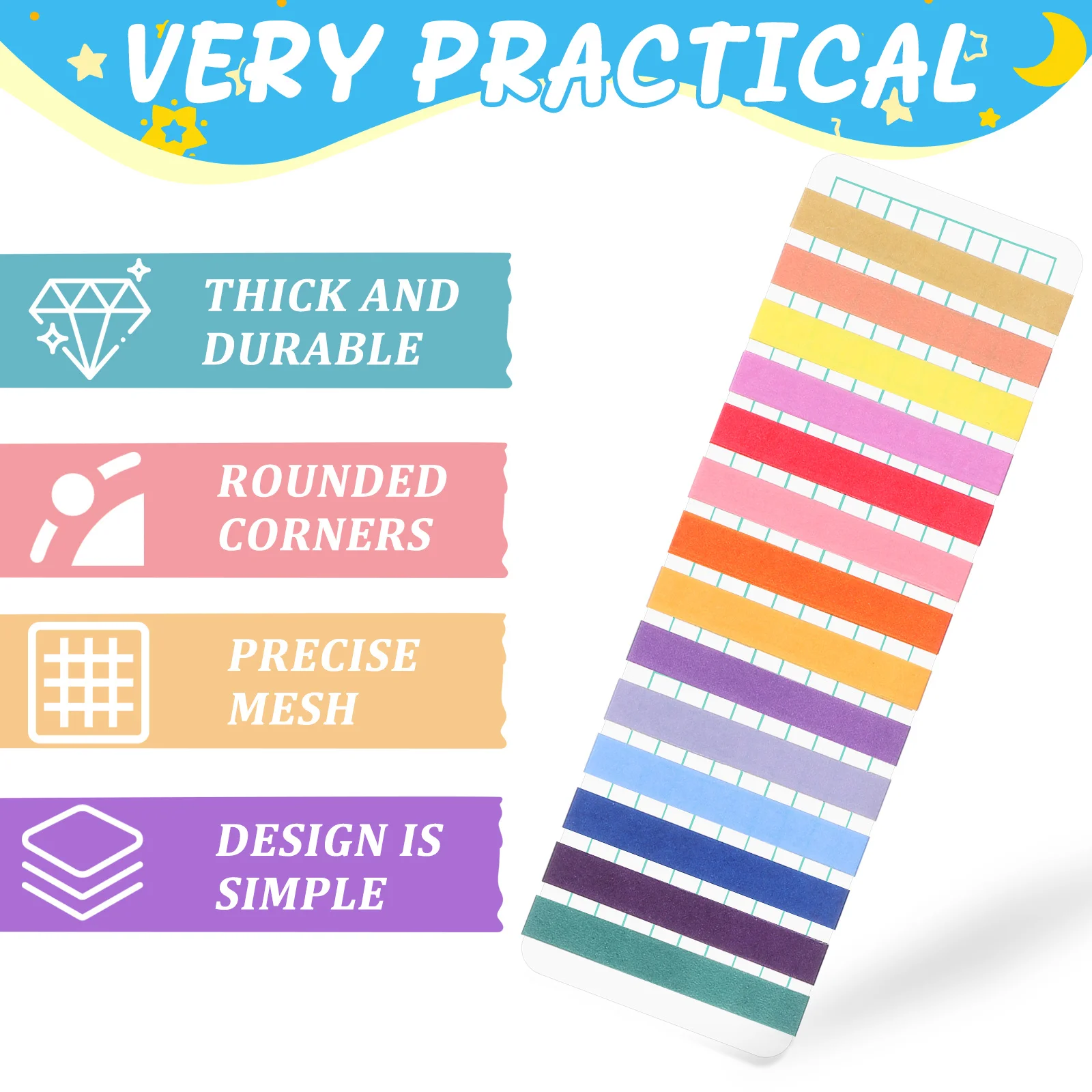 40Pcs Washi Tape Dispensers Storage Boards for Home Office School Use Thick Tape Boards Easy Carry Multi-Functional Gift Idea