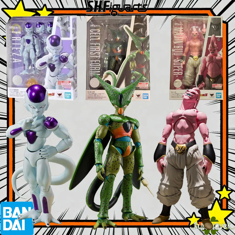 

100% Authentic In Stock Genuine Bandai S.H.Figuarts Dragon Ball Frieza Fourth Form & Cell First Form Anime Action Figure Collect