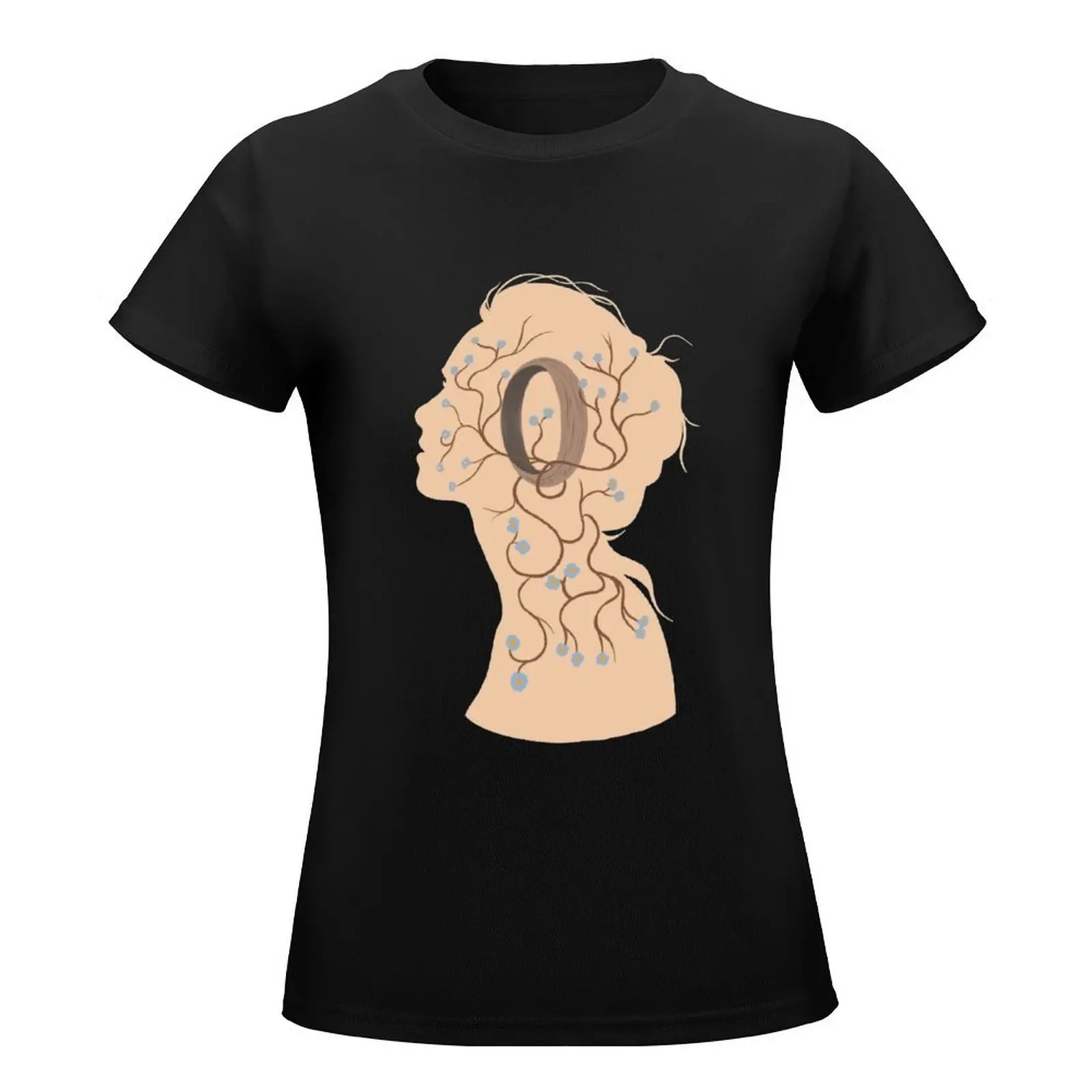 T-shirt graphique imprimé animal pour femmes, je me souviens de toi, chemise pour filles, t-shirts mignons