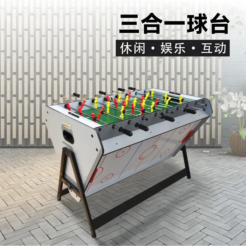 

Multifunctional Billiard Table MDF 3-in-1 Multifunctional Football Billiard Table Ice Hockey Flippable Board Game Table