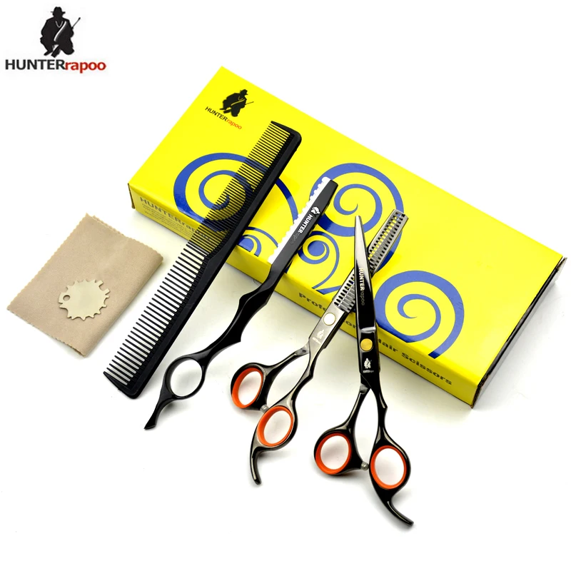 

HT9162 Stainless Steel Haircut Scissors For Hair Grooming Black Color Hair Cutting Scissors Kit Hairdressing Shears thinning