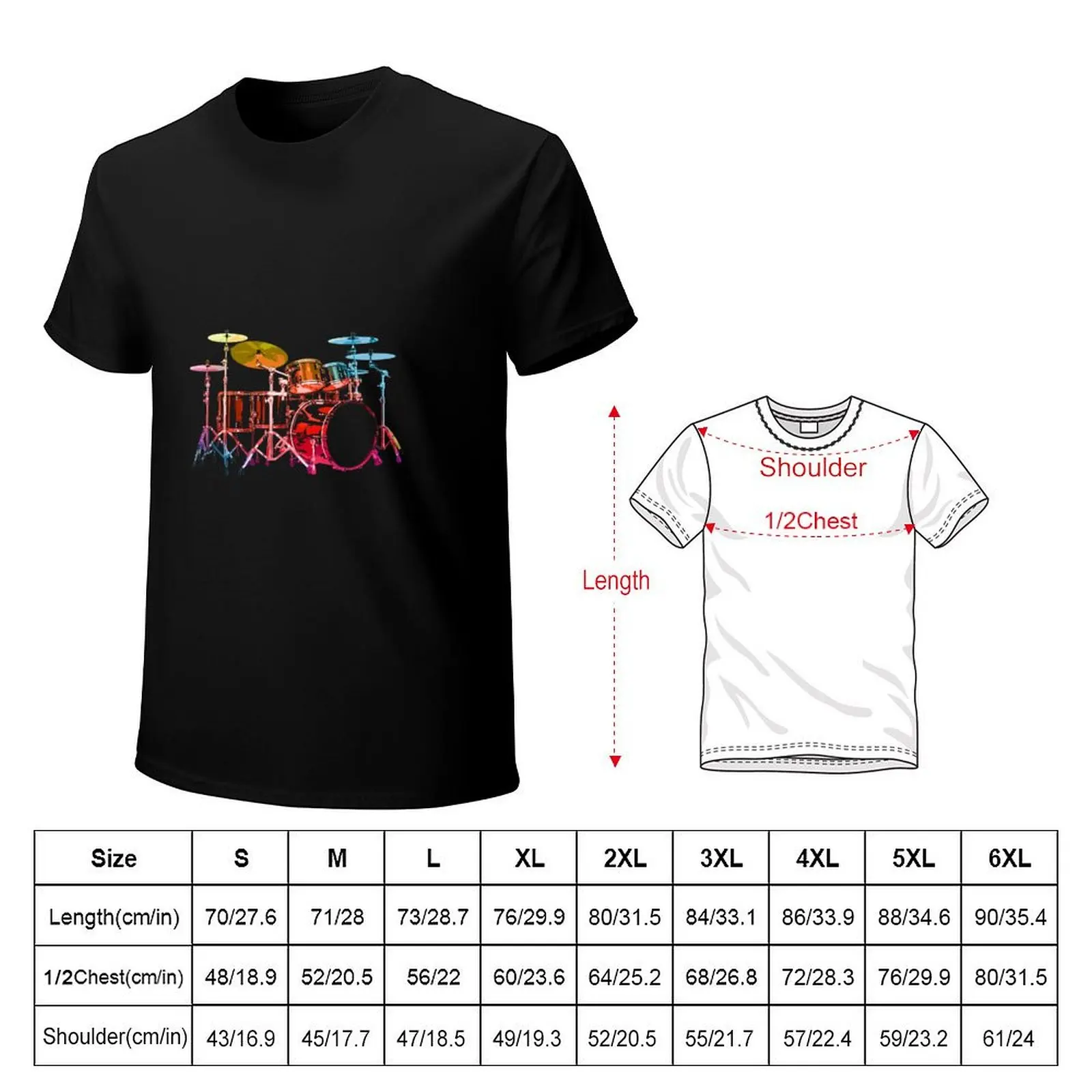 Drum Set (bold digital colors) T-Shirt Lightweight Running Sports T-Shirt