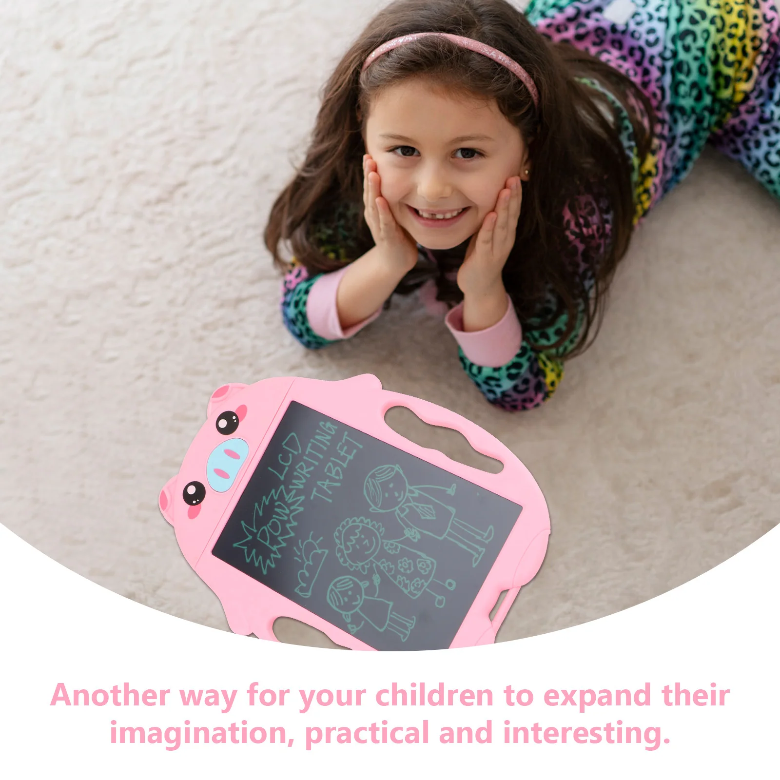 1 قطعة لوحة كتابة LCD بخط اليد لوحة رسم جرافيتي للأطفال تعليمية اسم التعلم ممارسة التعبير الإبداعي متعة