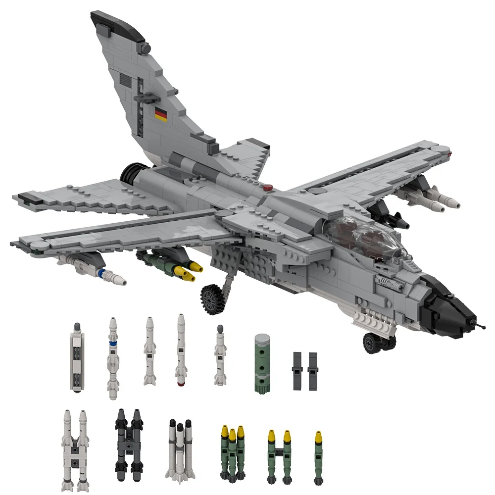 MOC Panavia TORNADO 1:32 Minifigure Scale Building Blocks ทหาร Bomber Fighter Jet ปริศนาอิฐของเล่นของขวัญ