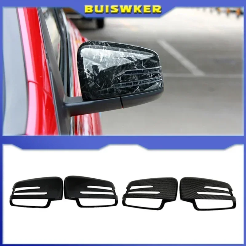 

Rear view Mirror Covers For Mercedes-Benz W204 E W212 W176 W246 CLS C218 GLA X156 ABS Carbon Fiber Gloss Black