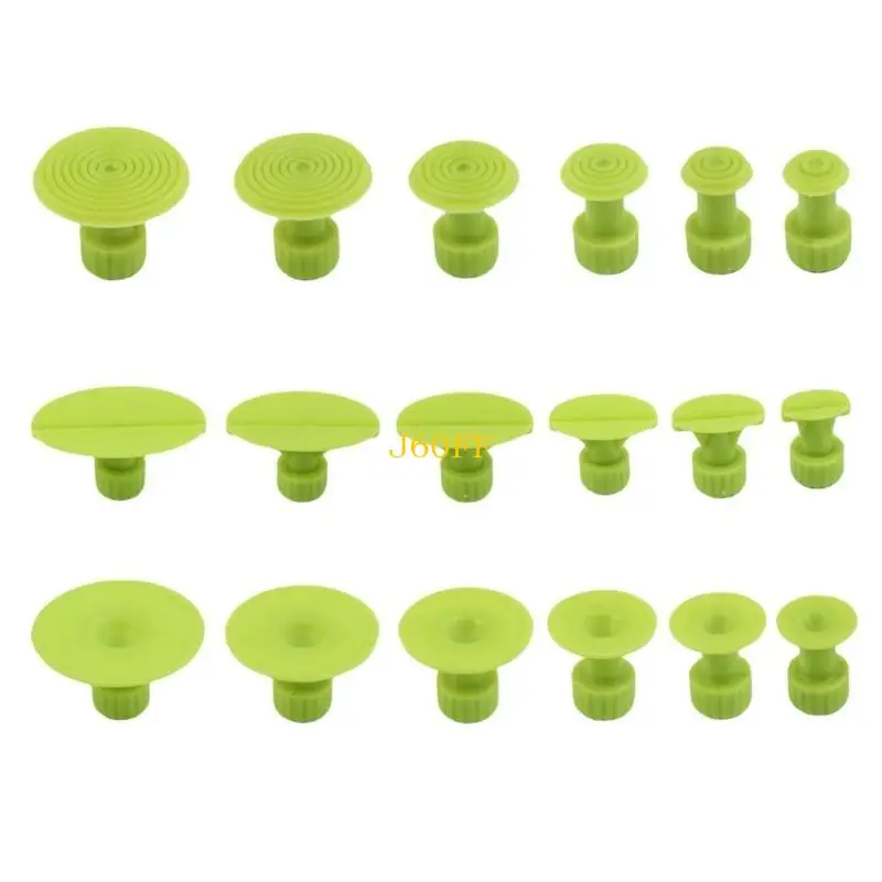 

J60F 18Pcs Green Dent Pull Tabs Car Body Restoration Tool For Various Vehicle Parts