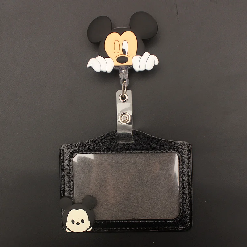 Cartoon Magic Mickey Minnie Style Retractable Badge Reel Nurse Doctor Card Holder Office Hospital Name Card Supplies