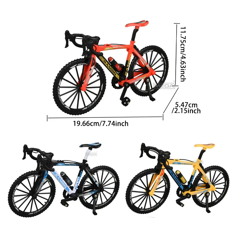 1:8 Die-CastพลาสติกMini Mountainจักรยานรุ่นของเล่นเดสก์ท็อปงานฝีมือตกแต่งสําหรับคนรักขี่จักรยานจักรยานRacers Boys & Girlsของขวัญ ﻿